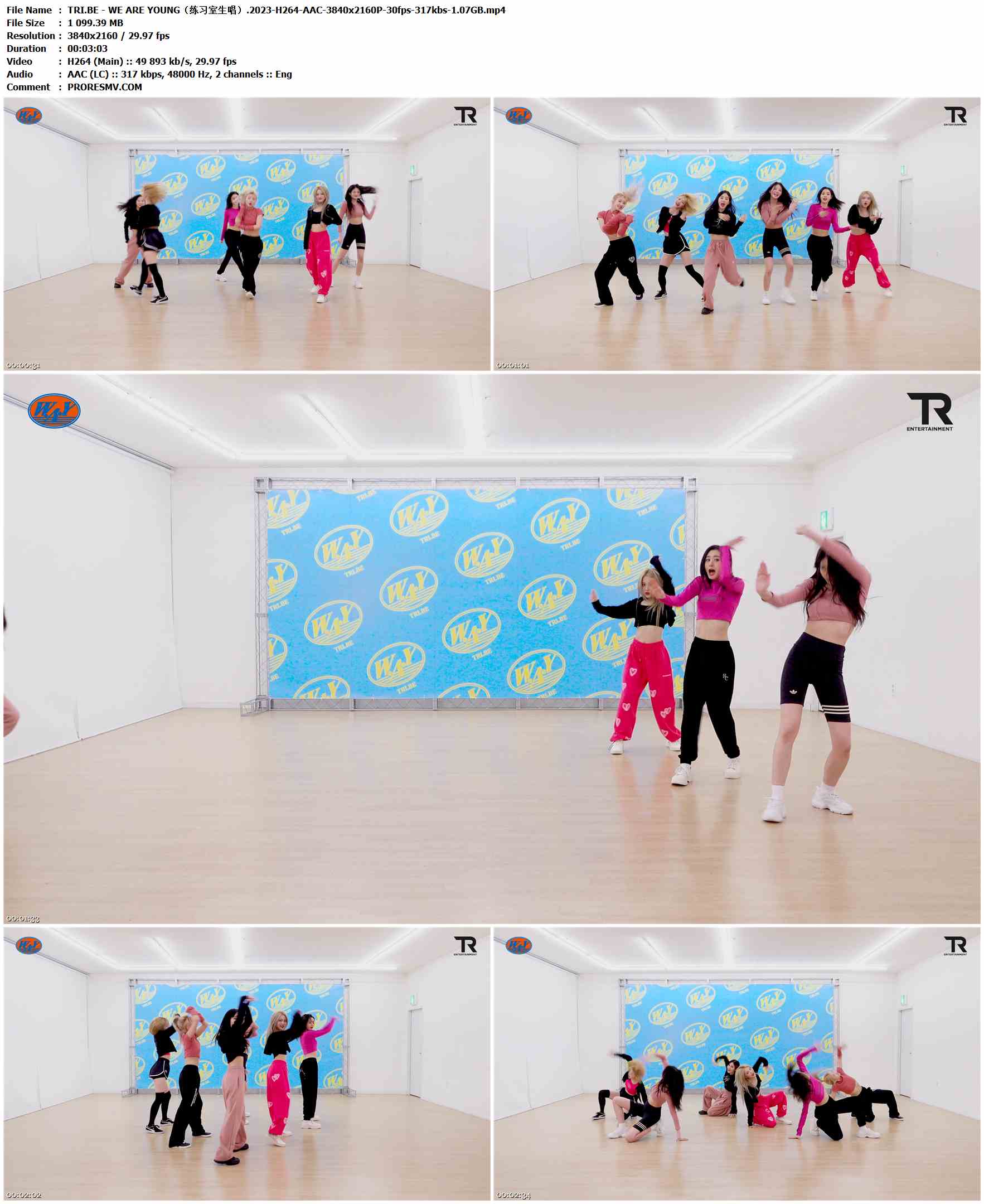 TRI.BE - WE ARE YOUNG（练习室生唱）.2023-H264-AAC-3840x2160P-30fps-317kbs-1.07GB官方MV_高清MV